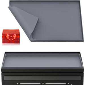 22" Griddle Mat for Blackstone, 22 inch Heavy Duty Food Grade Silicone Griddle Cover Mat for Blackstone, Protect Griddle from Rodents, Insects, Debris, and Rust (with 3 Cleaning Pads)