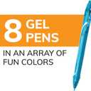 BIC RGLCGAP81AST Gel-ocity Quick Dry Retractable Gel Pen, 0.7mm, Assorted Ink/Barrel, 8/Pack