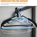 DOITOOL 10Pcs Velvet Hangers Shoulder Form Hanger Shoulder Pads Black Protectors 0.2 Inch Wide Non-Slip Shaper for Velvet Flocking s