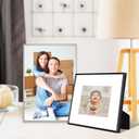 8.5x11 Picture Frame, Black Modern Thin Aluminum Metal Photo Frame with HD Glass, Fits 5x7 with Mat or 8.5 x 11 without Mat, for Tabletop and Wall Mounting, 1 Pack