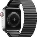 Youther Stainless Steel Stretchable Band Compatible with Apple Watch Band 38mm 40mm 41mm 42mm 44mm 45mm 46mm 49mm, Metal Stainless Steel Loop Replacement Strap for iWatch Series 10 9 8 7 6 5 4 3 2 1 (Black)