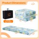 MeMoreCool Foldable Floor Mattress for Kids, Glow Dinosaur Trifold Nap Mat for Toddlers, Portable Sleeping Futon for Daycare or Floor Bed, 57x22x3 Inch