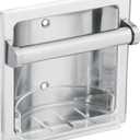 Moen 2565CH Donner Commercial Soap Holder with Grab Bar, Recessed Mount, Chrome