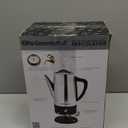 Elite Gourmet EC812 Electric 12-Cup Coffee Percolator with Keep Warm, Clear Brew Progress Knob Cool-Touch Handle Cord-less Serve, Stainless Steel