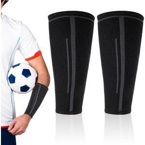 Black Volleyball Arm Sleeves, Volleyball Forearm Sleeves for Men, Soft Sleeve Passing Forearm Sleeve Arm Pad for Women (M size)