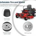 105-3471 Front Wheel and Tire Assembly 4.10x3.50-4 Compatible with Toro TimeCutter & Exmark Quest Z-Turn Mowers, 3/4" ID, 4-1/4" Hub, Grease Zerk, Durable Replacement - 2 Pack