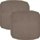 FLYMEI Patio Cushion Covers 24x22x4 Waterproof Outdoor Cushion Cover Replacement 2Packs Outdoor Seat Cushion Slipcover for Rattan Chair Sofa, Taupe