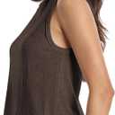 Women's Wool Sweater Vest Lightweight Turtleneck Sleeveless Knit Pullover Tank Tops (Brown, M)