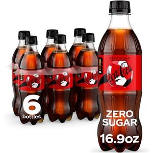 Coke Zero Sugar Diet Soda Soft Drink, 16.9 fl oz, 18 Pack, By FEB 02/2026