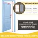 Thermal Insulated Magnetic Door Curtain (Fits Door Opening 36 x 96 in, Actual Curtain Size 38 x 97 in) Thicker Cotton Insulation, Weatherproof, Windproof, Soundproof, Keeps Cold Out for Winter