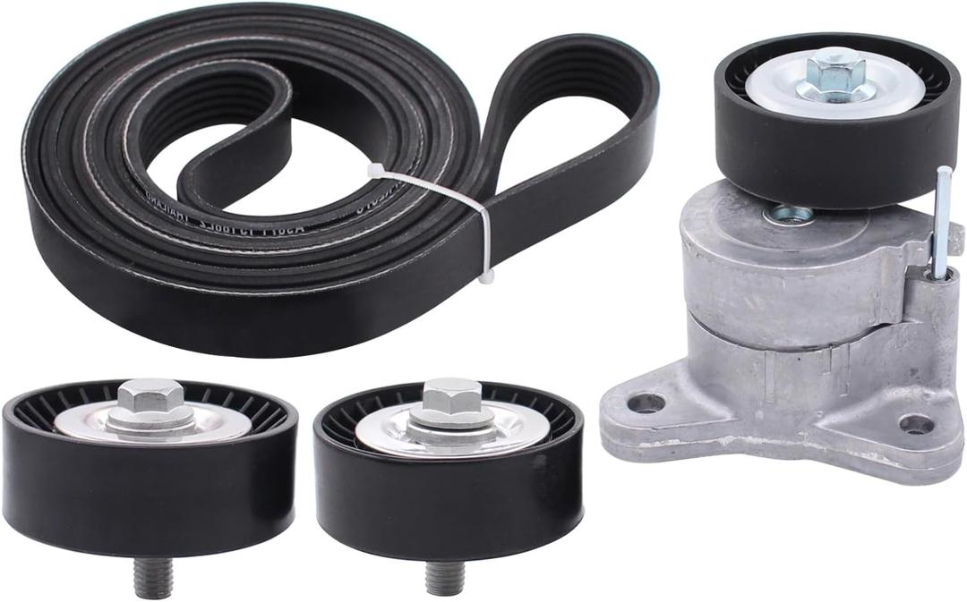 ApplianPar Serpentine Belt Component Kit Idler Pulley Tensioner Assembly for Chrysler 200 for Dodge Journey for Jeep Compass