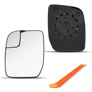 Compatible with Ford E150 E250 E350 Driver Side Mirror, 2010 2011 2012 2013 2014 - Left Side Mirrors Glass Replacement for E-150 E-250 E-350, NON-Heated, Driver Side(LH