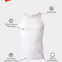 Hanes Men's Tank Undershirt Pack, Cotton Tank Undershirt, Moisture-Wicking, Breathable, White or Grey/Black, Multi-Pack (White, M)