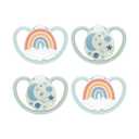 NUK Space Glow-in-The-Dark Orthodontic Pacifiers (0-6 Month, Moon + Rainbow)