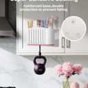 Straw Holder for Cabinet Door - Strong Magnetic Detachable Bottom, Easy to Clean, Dual Use (Countertop/Cabinet), Fits Various Sizes & Irregular Straws (Pink)