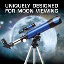 NASA Lunar Telescope for Kids 90x Magnification, Includes Two Eyepieces, Tabletop Tripod, and Finder Scope- Kids Telescope for Astronomy Beginners, Space Toys, NASA Gifts