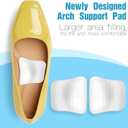 Gel Arch Support Inserts for Women - 2 Heights Options, Non-Slip Arch Pads for Flat Feet & Plantar Fasciitis Relief(2Pairs)