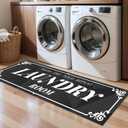 Laundry Room Rug: 17"X60" Non-Slip Washable Runner Rug, Rolled-up NO Creases, Laundry Room Decor and Accessories, Text Design Laundry Mat - Area Rug for Farmhouse Kitchen Living Room Hallway