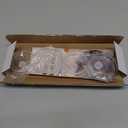 Joyclub 4 Pack Acrylic Lids Fit for 16 oz Glass Cups with Straws, Replacement Lid for Drinking Beer Glasses with Bamboo Lids Iced Coffee Cups Cute Tumbler Cup (Clear)