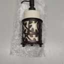 iDesign Ceramic Soap Dispenser Pump, The Vine Collection - 13oz, 3.5" x 3.5" x 8.75", Vanilla and Bronze