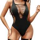 Avidlove Rave Outfits for Women Festival Top Sexy Fishnet Bodysuit Bodycon Party Club Outfit (S M L). 3 Size