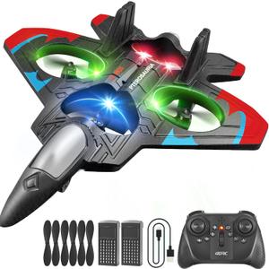4DRC RC Planes Remote Control Airplanes with 2 Batteries, Foam RC Planes for Kids Adults Beginners 4-7 8-12 12-16, Remote Control Helicopter Fighter Jet Drones for Kids Adults, 360 Flip