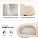 Unisex Waterproof Winter Slippers for Outdoor, Fuzzy Lined Non-Slip Snow Boot House Shoes with Rubber Sole, Indoor Outdoor Comfort for Cold Weather,42-43