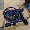 Drive Medical Blue Streak Lightweight Wheelchair with Swing-Away Footrests and Flip-Back Arms, Portable Folding Wheelchair for Adults and Seniors, 18 Inch Seat