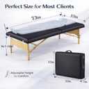 AceOrbit 73" x 33" Low Height Wide Folding Massage Table H16.5 to 24"