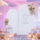 White Pink Arch Backdrop Cover Set of 2 Party Wedding Arch Covers Stretchy Backdrop 7.2FT 6FT Decorations Baby Shower Bridal Shower Photo Birthday Arch Stand Cover Spandex