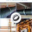 2 PCS Split Ring Pipe Hanger Heavy Duty Adjustable Pipe Bracket Clamp Wall Ceiling Mount Pipe Support ID 6 2/7 Inch(160mm)