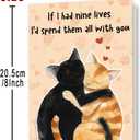 12 x Missonemi Cute Anniversary Card & Gifts for Women Men Husband Wife Boyfriend Girlfriend, Cats Valentines Day Card, Funny Valentines Day Gifts for Him Her