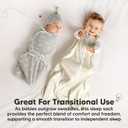 2-Pack Baby Sleep Sacks, Zipper Wearable Blanket - 0.5TOG Organic Cotton, Lightweight, Soft Cozy Toddler Sleeping Sack 6-12 months,Easy to Wear Large Newborn Transition Swaddles Sleepsacks(Glacier, M)