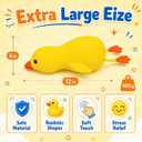 12In Giant Duck Squishy, Jumbo Squishy Duck Stress Relief Toy for Adults, Slow Rising Sensory Fidget Toy, Soft Rubber Dough Stress Ball for Anxiety Relief Party Favors Goodie Bag Fillers