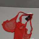 Deyllo Women's Front Closure Plunge Underwire Bra Mesh Unlined Racerback Bra for Everyday Wear, Red, 75D