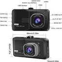 3-inch 1080p High-Definition Dashcam for Cars, 24 Hour Recording, 170 Large Wide-Angle,Super Night Vision, G-Sensor Parking Monitoring