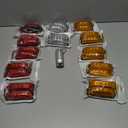 Riakrum 25 Pcs 4 Inch 3 LED Side Marker Lights Waterproof Sealed Trailer LED Lights for Rv Truck Utv Atv Boats, 12v, Red, Orange and White