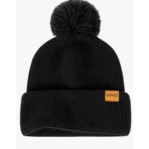 Womens Winter Knitted Beanie Hat, Knitted Soft Ski Cuff Cap with Pom Pom Warm Fleece Lined Hat, Pack Of 3