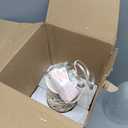 20" Bedside Lamp for Bedroom, Torchiere Table Lamp with 2 USB Charging Ports, Vintage Desk Lamp with Glass Shade, 3-Way Dimmable Bulb Included, Retro Rustic Nightstand Lamp for Living Room Entryway (Cream-1 PCS)