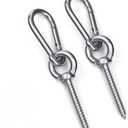 Hammock Hanging Kit, Load Capacity 1400 LBS, Stainless Steel Hooks Heavy Duty Carabiner Set for Hammock Yoga Swing Chair Hook for Indoor, Outdoor, Wall, Trees, Porch