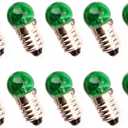 Green E10 Miniature Screw Base Light Bulbs 2.5V Flashlight Lamp Mini Light Bulbs 2.5 Volts