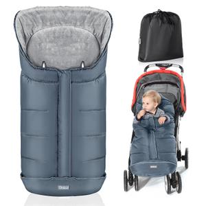 Orzbow Warm Bunting Bag Universal, Stroller Sleeping Bag Cold Weather, Waterproof Toddler Footmuff (Grey, Large)