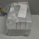 Vtopmart 6 PCS Bathroom Countertop Organizer, 1 Divided Tray with 4 Qtip Holder Jars and 1 Drawers, Restroom Clear Organizers for Toothbrush, Cotton Pads, Vanity Accessories Storage Set