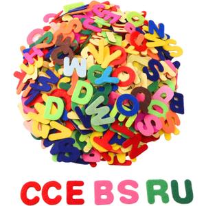 Outus Felt Letters Stickers Self-Adhesive Alphabet Letters for Kids DIY Craft 500 Pieces, 1 Inch Assorted Colors
