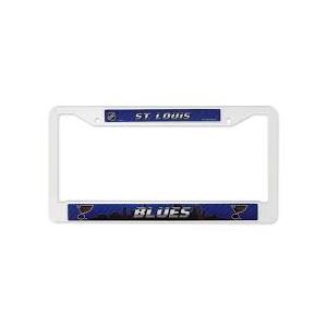 Rico Industries NHL St. Louis Blues Standard Chrome License Plate Frame , 6 x 12.25"