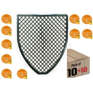 Urinal Mats (10Packs) -Urinal Screen Deodorizer(10 packs) Urinal Cakes Fresh Bathroom urinal mats for men bathroom urinal pads Black (10 black +10 orange)
