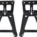 2 PCS Driver & Passenger Side Front Bumper Bracket Black Aluminum Fit For 2007-2017 Freightliner Cascadia