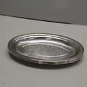 Suwimut 6 Pack Stainless Steel Oval Platter, Heavy Duty Mirror Polish Large Sizzling Platter Serving Tray Fish Plate for Steaming Fish Dessert Meat Sushi, 14-Inch by 8.7-Inch, Silver