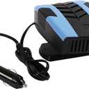 Car Heater, Portable Car Heater, Quickly Melt Frost & Clear Fog on Windshield, 12V Car Defroster Windshield Heater, with 360 Rotation, Cigarette Lighter Plug in for All Car (Blue)