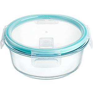 Airtight Glass Lunch Bento Boxes, Glass Storage Containers with Lids, Fruit Containers for Fridge, Superior Glass Food Storage Containers, for Candy, Fruits, Nuts Snack, Picnic (5.1x2.4inch)